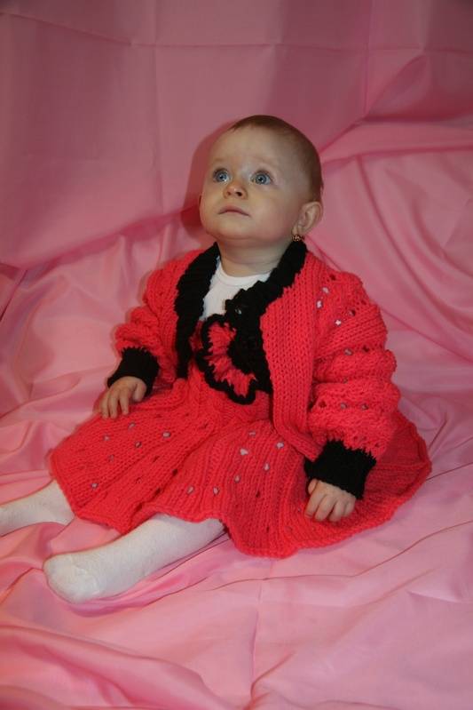 "Pink Set" Baby Dress and Sweater