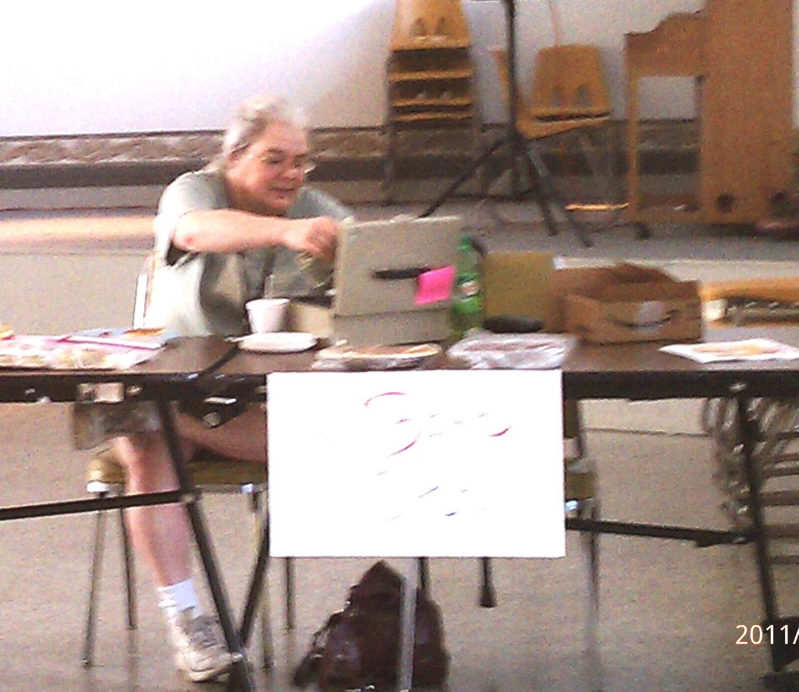 Kathy mans the Bake Sale Table