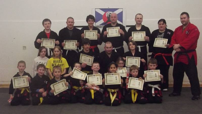 Presentation to Successful Candidates at Kempo Kyu Gradings - Inverness March 2012