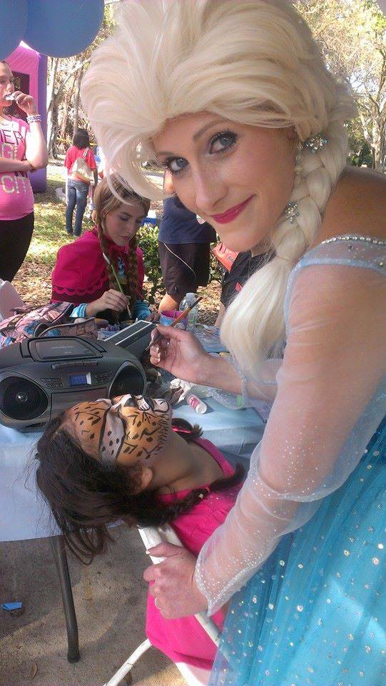 Elsa and face painting