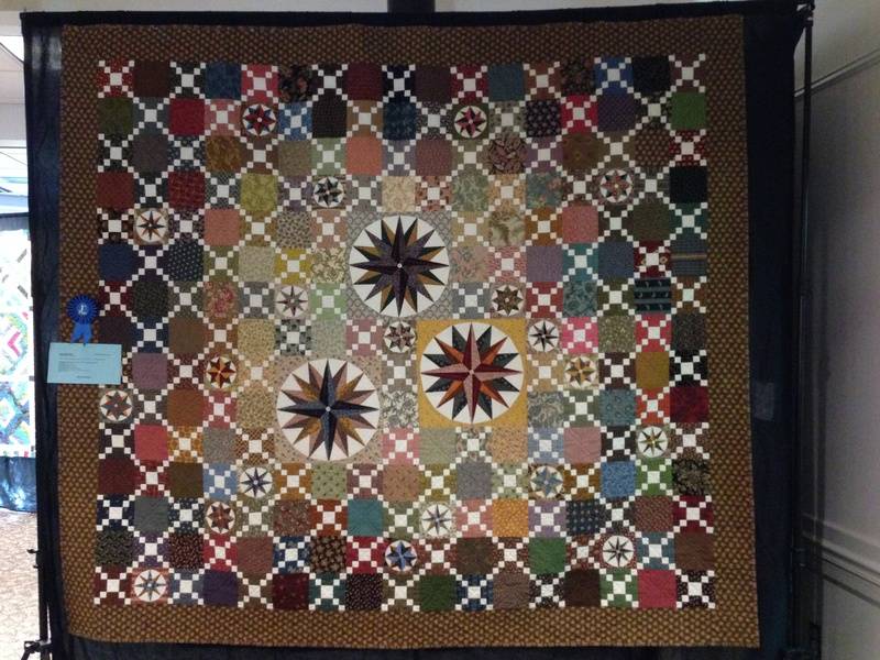 Ann Littleton "Compass Nine Patch" (Quilted by Crystal Rousseau)
