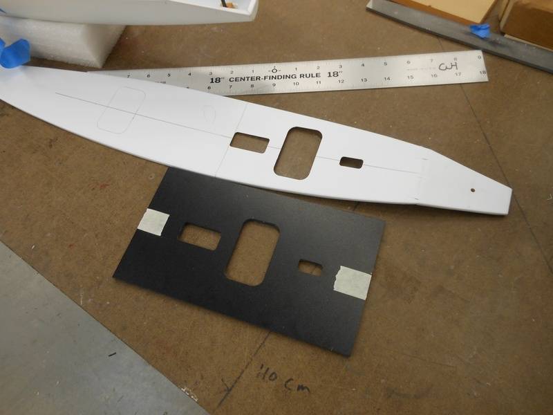Template and cutting openings