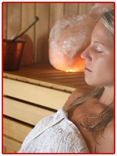 Woman in Sauna