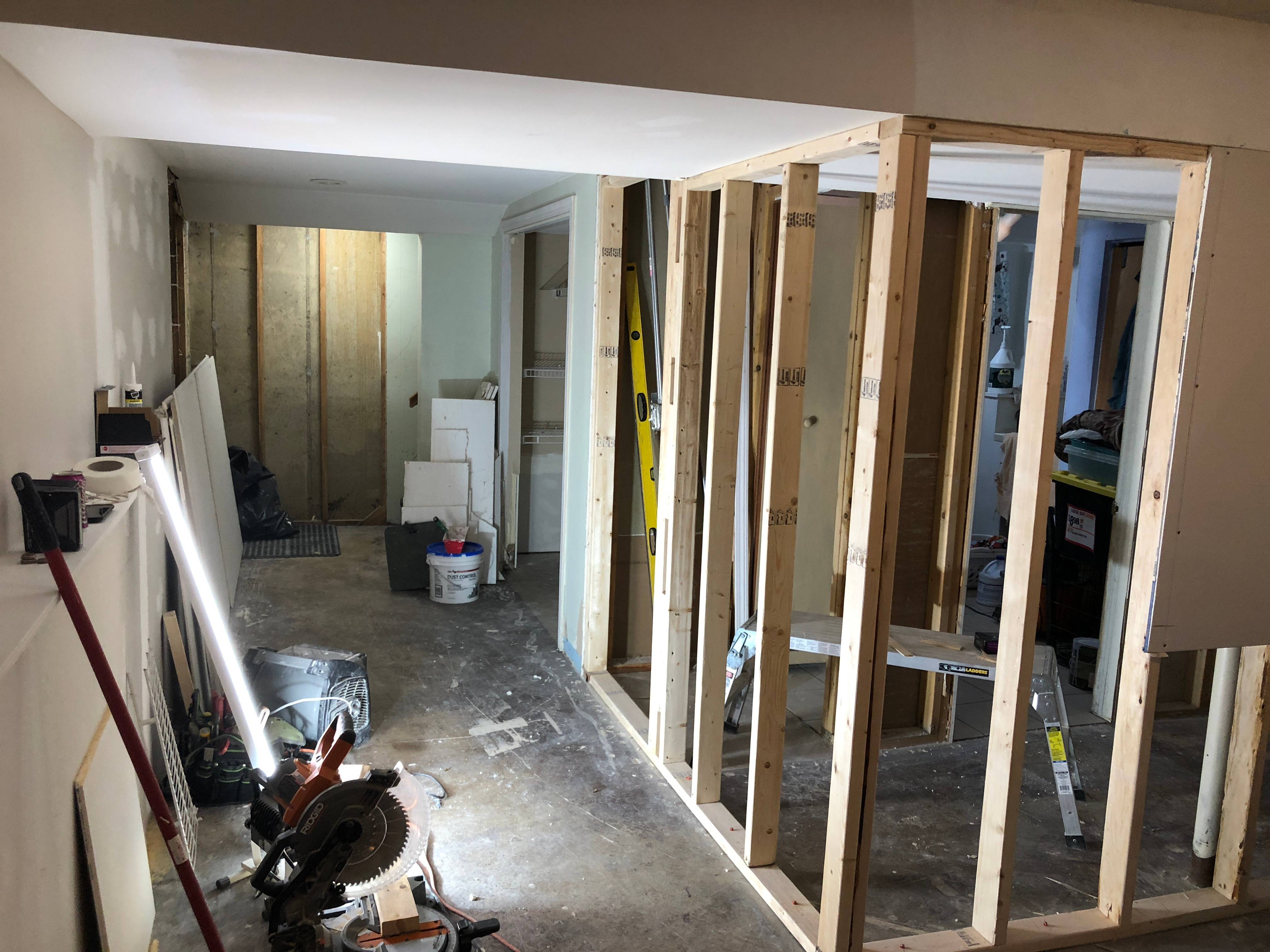 framing and drywall work