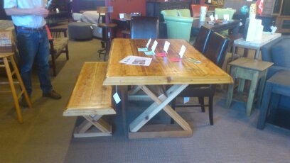 Cedar set-table and bench