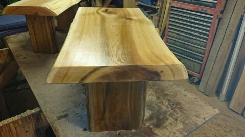 two coffee tables in production