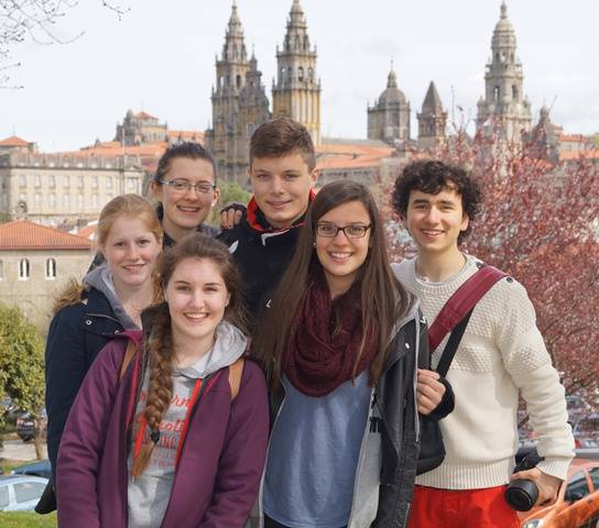 Part of the group in Santiago de Compostela