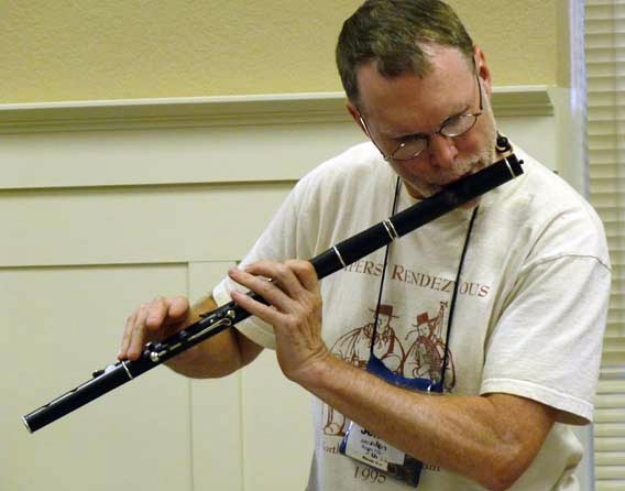 John Trexler playing Irish flute